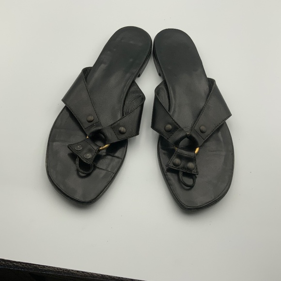 MANOLO  BLAHNIK LEATHER SANDALS - Picture 1 of 4